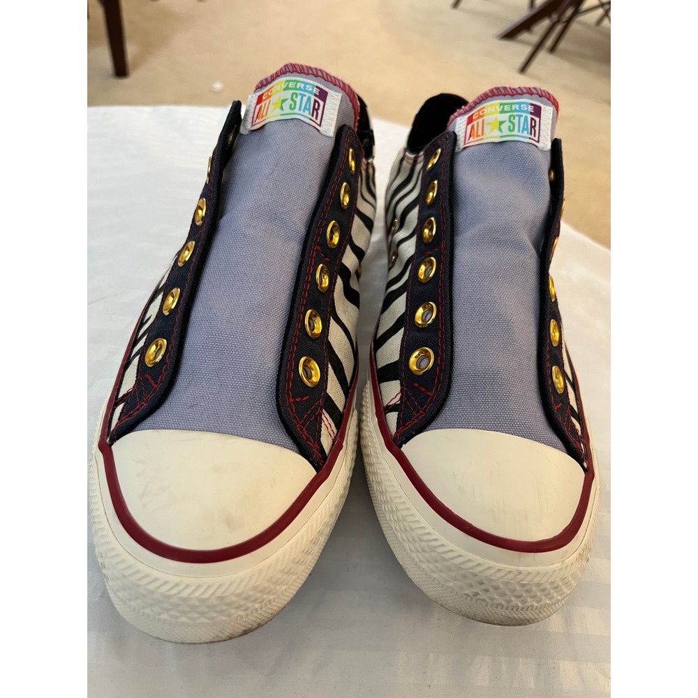 Converse Chuck Taylor All Star Slip-On Zebra Print Custom Pride Men 8 / Women 10